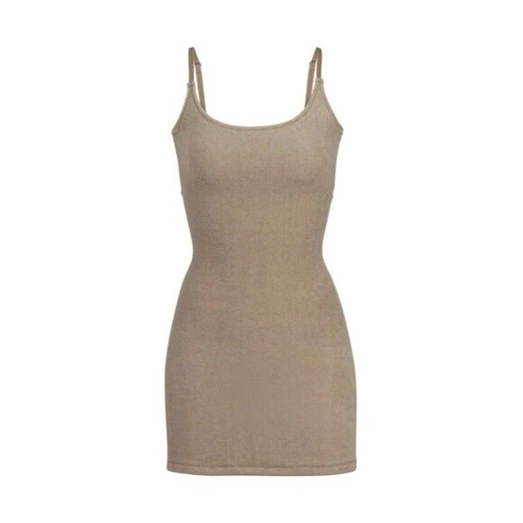 Skims Terry Slip Dress Desert Size Medium - Picture 1 of 11